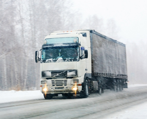 FS Blog - truck on dangerous snowy highway